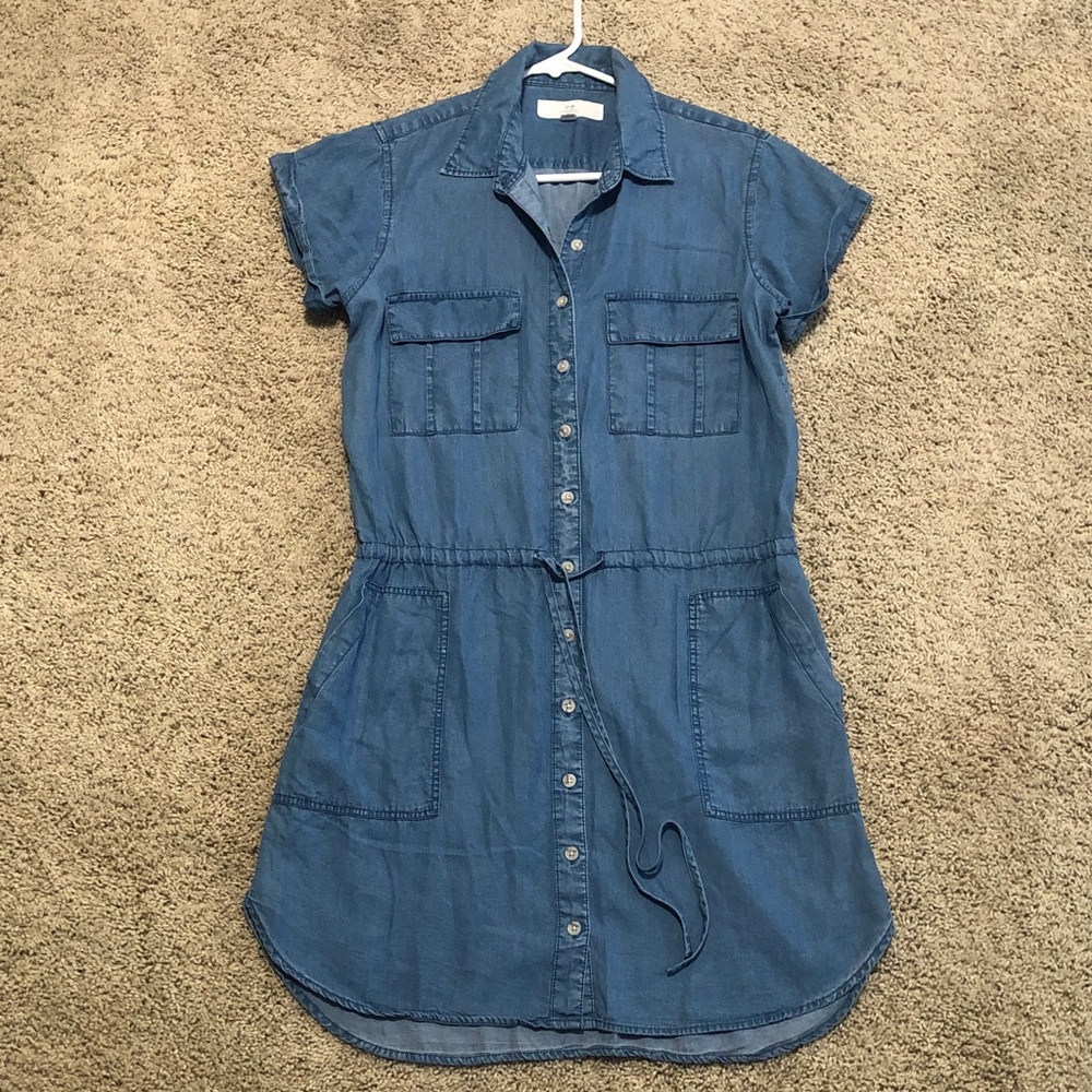 Thread & Supply Denim Chambray Shirt Dress - Blue